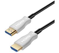 PremiumCord 4K Optical Active High Speed Câble HDMI 2.0 M/M 18Gbps, Compatible avec Vidéo 4K@60Hz, Deep Color, 3D, Arc, HDR, EDID, Connecteurs plaqués Or, Noir, Argent, 7 m