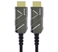 PremiumCord 8K Câble à Fibre Optique HDMI 2.1, Ultra High Speed 48 Gbit/s, 3D, EDID, ARC, HDR, Résolution 8K@60Hz 4320p, 4K@120Hz, Compatible PS5, Xbox X, PC, TV, Noir, Longueur 30 m