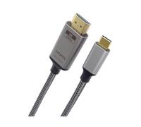 PremiumCord 8K Câble USB-C à HDMI 2.1, USB 3.2 Type C Plug sur HDMI 2.1 Plug, Résolution 8K @ 60Hz, 4K @ 144Hz, Full HD 1080p, HDCP2.2, Couleur Noir, Longueur 2 m