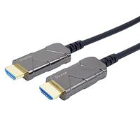 PremiumCord 8K Optical Active Ultra High Speed Câble HDMI 2.1 M/M 48Gbps, Compatible avec Vidéo 8K@60Hz, Deep Color, 3D, Arc, HDR, EDID, Connecteurs plaqués Or, Noir, 20m