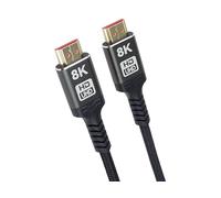 PremiumCord 8K Ultra High Speed HDMI 2.1 Câble M/M 48Gbps avec Ethernet, Résolution Vidéo 8K @ 60Hz, Deep Color, 3D, EDID, ARC, HDR, 3x Blindé, Câble Textile Tressé Plaqué Or, Longueur 1m