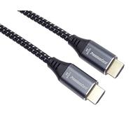 PremiumCord Câble HDMI 2.1 ultra haute vitesse 8 K M/M 48 Gbps avec Ethernet, résolution vidéo 8 K @ 60 Hz, Deep Color, 3D, EDID, ARC, HDR, 3X blindé, câble textile tressé plaqué or, longueur 1 m