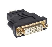 PremiumCord Adaptateur 4K HDMI vers DVI Connecteurs plaqués Or HDMI Type A vers DVI-D Femelle (24+1) pour 4K UHD 2160p, Full HD 1080p, 3D Couleur Noir