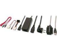 PremiumCord Adaptateur convertisseur USB 2.0 vers IDE+SATA avec câble et alimentation supplémentaire