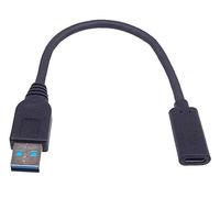 PremiumCord Adaptateur de câble USB 3.0 vers USB 3.2 Type C, Mâle vers Femelle, Longueur du câble : 20 cm