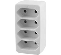 PremiumCord Adaptateur Euro 4 Prises Blanc