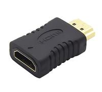 PremiumCord Adaptateur HDMI Femelle vers HDMI mâle - Résolution 4K @ 60 Hz - Full HD 1080p - Connecteurs Courts plaqués Or - Couleur Noire