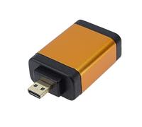 PremiumCord Adaptateur HDMI Type A vers Micro HDMI Type D Femelle vers Mâle, 4K @ 60Hz, Full HD 1080p, Couleur : Orange
