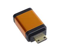 PremiumCord Adaptateur HDMI Type A vers Mini HDMI Type C, Femelle vers Mâle, 4K@60Hz, Full HD 1080p, Couleur: Orange