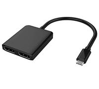 PremiumCord Adaptateur MST USB3.2 Type C - 2 Ports DisplayPort, Fonctions avancées et Miroir, 4K x 2K @ 30 Hz