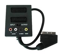 PremiumCord Adaptateur péritel M/2 x CART + 3 x RCA avec interrupteur Allumé/éteint