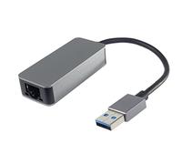 PremiumCord Adaptateur USB 3.0 sur Gigabit RJ45 Ethernet 10/100/1000/2500 Mbit, Adaptateur LAN, USB 3.0 Type A Plug on RJ45 Socket, Cat5 / 6/7, Conception Métallique, Couleur: Space Gray, 20 cm