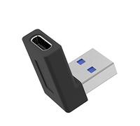 PremiumCord Adaptateur USB-C sur USB 3.0 A, Prise enfichable, plugin incurvé, Super-Vitesse 3 gbit/s, Couleur: Noir