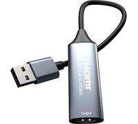PremiumCord Adaptateur USB pour HDMI, USB 3.0 Type-A, 5 Gbps, Full HD 1080p, Boîtier Métallique, Space Gray, 20cm