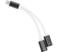 PremiumCord Adaptateur Y Lightning vers Prise Jack 3,5 mm + Charge Lightning, Audio stéréo Jack pour iPhone, iPad, iPod