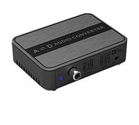 PremiumCord Audio Convertisseur Digi-Analog et Analogi-Digi, Toslink/SPDIF sur 2X Cinch RCA, StereoJack 3,5 mm, Commutateur Directionnel, Couleur Noire