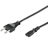PremiumCord Câble 220V 5m, Câble d'alimentation avec fiche Euro sur fiche double Euro C7 2 broches, IEC 320, tout droit - Noir