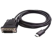 PremiumCord Câble Adaptateur USB-C vers DVI 1,8 m, USB 3.2 Type C mâle vers DVI mâle, résolution Full HD 1080p 60 Hz, Couleur Noire