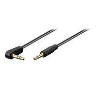 PremiumCord - Câble audio - mini-phone stereo 3.5 mm mâle droit pour mini-phone stereo 3.5 mm mâle incliné - 1 m - noir