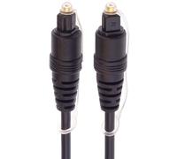 PremiumCord Câble Audio Optique Toslink 2m, Toslink Mâle vers Mâle, Câble Numérique Pour Système Stéréo Hifi Sounbar Tv, HQ Audio, Plaqué Or, Couleur Noir