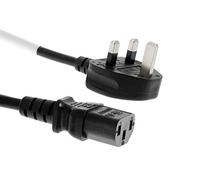 PremiumCord Câble d'alimentation 230V 2m, Câble d'alimentation UK-PCR à Angle pour C13, Prise IEC 320, IEC de Fourniture PC à 3 Broches C13, Couleur Noire