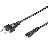 PremiumCord Câble d'alimentation 230V 3m, Câble d'alimentation de la Fiche Euro pour Une Douille Double Euro C7 2 Broches, IEC 320, Droit, Couleur Noire