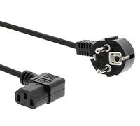 PremiumCord Câble d'alimentation 230V 5m, Câble d'alimentation avec Contact de Mise à la Terre à Un Angle pour la Prise d'angle C13, IEC 320, PC à 3 Broches, Couleur Noire
