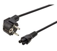 PremiumCord Câble d'alimentation Mickey Mouse 230V 1m, avec Contact de Mise à la Terre pour Une Prise C5, IEC 320, Câble d'alimentation PC à 3 Broches, Couleur Noire
