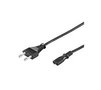 PremiumCord Câble d'Alimentation 230V 5m, Pour PC / Moniteur / TV / Onduleur, Avec Prise Européenne C7 (2 Broches), IEC 320, Droit, Noir