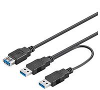 Premium Cord Câble USB 3.0 Double Power Y A/M + A/M - A/F