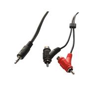 PremiumCord Câble de Connexion Jack 3,5 mm sur 2 fiches RCA mâles + 2 Prises RCA Femelles, mâle vers mâle + Femelle, Longueur 2 m