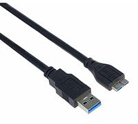 PremiumCord Câble de Connexion Micro USB 3.0 3 m, USB A Mâle vers Micro B Mâle, Câble de Données SuperSpeed 5 Gbit/s, 9 Broches, 3X Blindé, AWG28, Couleur Noir, 3 m