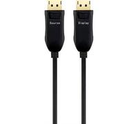 PremiumCord Optique 8K DisplayPort 1.3/1.4 Câble 15 m, Port d'Affichage sur DisplayPort, 32,4 Gbps, Vidéo 8K @ 60Hz, 5K @ 60Hz, 4K @ 60Hz 2160p, M/M, Connexions Dorées, Noir
