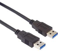 PremiumCord Câble de Connexion USB 3.0 A-A SuperSpeed 1 m, Câble de Données SuperSpeed Jusqu'à 5 Gbit/s, Chargement, USB Type A Mâle versType A Mâle, Couleur Noir, Longueur 1 m