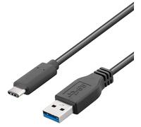 PremiumCord Câble de Connexion USB-C pour USB A, USB 3.2 Génération 1, Câble de Transmission de Données Superspeed Jusqu'à 5 Gbit/s, Charge Rapide Jusqu'à 3 A, Noir, Longueur 0,5 m