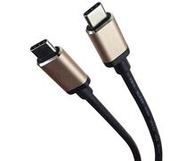 PremiumCord Câble de Connexion USB-C 3.2 Gen 1, Câble de Données SuperSpeed Jusqu'à 5 Gbit/s, Charge Jusqu'à 2A, Puissance 40 W, Connecteur USB 3.2 Gen 1 Type C, Noir/Or, Longueur 0,5 m