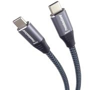 PremiumCord Câble de Connexion USB-C 3.2 Gen 2X2, Câble de Données Superspeed Jusqu'à 20 Gbit/s, Câble de Charge Jusqu'à 5A, Puissance 100 W, PD 3.0 / QC 4.0, USB 3.2 Génération 2X2, Noire, 3 m