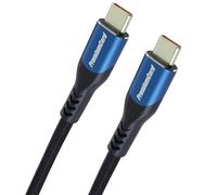 PremiumCord Câble de Connexion USB-C 3.2 Gen 2x2, Câble de Données Superspeed Jusqu'à 20 Gbit/s, Câble de Charge Jusqu'à 5A, Puissance 100 W, PD 3.0 / QC 4.0, USB 3.2 Génération 2x2, Bleu, 1,5 m