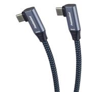 PremiumCord Câble de Connexion USB-C 3.2 Gen 2x2, Câble de Données SuperSpeed Jusqu'à 20 Gbit/s, Câble de Charge Jusqu'à 5A, Puissance 100 W, PD 3.0 / QC 4.0, USB 3.2 Génération 2x2, Noir, 0,5 m