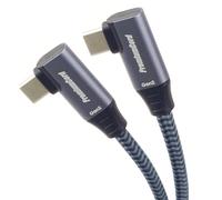 PremiumCord Câble de Connexion USB-C 3.2 Gen 2x2, Câble de Données SuperSpeed Jusqu'à 20 Gbit/s, Charge Jusqu'à 5A, Puissance 100 W, PD 3.0 / QC 4.0, USB 3.2 Génération 2x2, Noir, 2 m