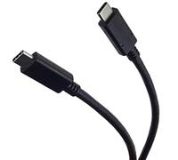PremiumCord Câble de Connexion USB-C 3.2 Gen 2x2, Câble de Transmission de Données SuperSpeed Jusqu'à 20 Gbit/s, Charge Rapide Jusqu'à 5A, USB 3.2 Génération 2x2 Type C, Noir, Longueur 0,5 m