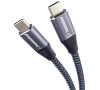PremiumCord Câble de Connexion, Charge Jusqu'à 5A/100W, Câble de Données Jusqu'à 480 Mbit/s, Prise USB de Type C, Couleur Noire, Longueur 0,5 m