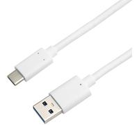 PremiumCord Câble de Connexion USB-C pour USB A, USB 3.2 Génération 2, Câble de Transmission de Données SuperSpeed Jusqu'à 10 Gbit/s, Charge Rapide Jusqu'à 3 A, Blanc, Longueur 1 m