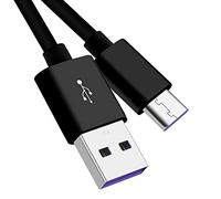 PremiumCord Câble de Charge Rapide USB-C 0,5 m, Super-Quick 5A, Connecteur USB de type C sur USB A, USB 2.0, Câble de Charge Rapide et de Données Adapté aux Appareils de Type C, Noir, 0,5 m