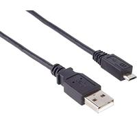 PremiumCord Câble de Connexion USB - Micro USB 1,5 m, USB A Mâle vers Micro B Mâle, Câble de Données USB 2.0 Haut Débit 480 Mbit/s, 5 Broches, 2X Blindé, AWG28, Couleur Noir, 1,5 m