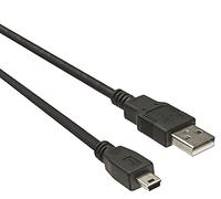 PremiumCord Câble de Connexion USB - Mini USB 0,5 m, Type A Mâle vers Type Mini B Mâle, Câble de Données Haut Débit 480 Mbit/s, 5 Broches, 2X Blindé, AWG28, Couleur Noir, 0,5 m