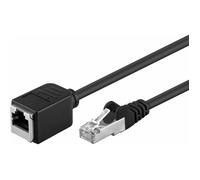 Goobay Câble rallonge RJ45 91886 – Cat 5e F/UTP M/F 1 m Noir