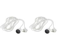 PremiumCord Câble d'extension et d'alimentation 250 V 5 m avec Protection pour Enfants, pour Schuko, Femelle vers mâle Type F, Couleur Blanche PPE1-05 5 m (Lot de 2)