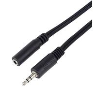 PremiumCord Câble Jack 3m, Jack Plug 3,5 mm, Fiche StereoJack Mâle vers Femelle, Câble de Extension Audio AUX, pour Les Téléphones à Cellules TV MP3 Hi-FI, Blindé, Couleur Noire