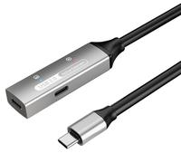 PremiumCord Câble d'Extension USB-C Actif avec Répéteur 10 m, USB-C Femelle vers Mâle, USB 3.2 Gen 1 Super Speed 5 Gbit/s , 2X Blindé, AWG20/28, Boîtier en Aluminium, Couleur Noir, Longueur 10 m